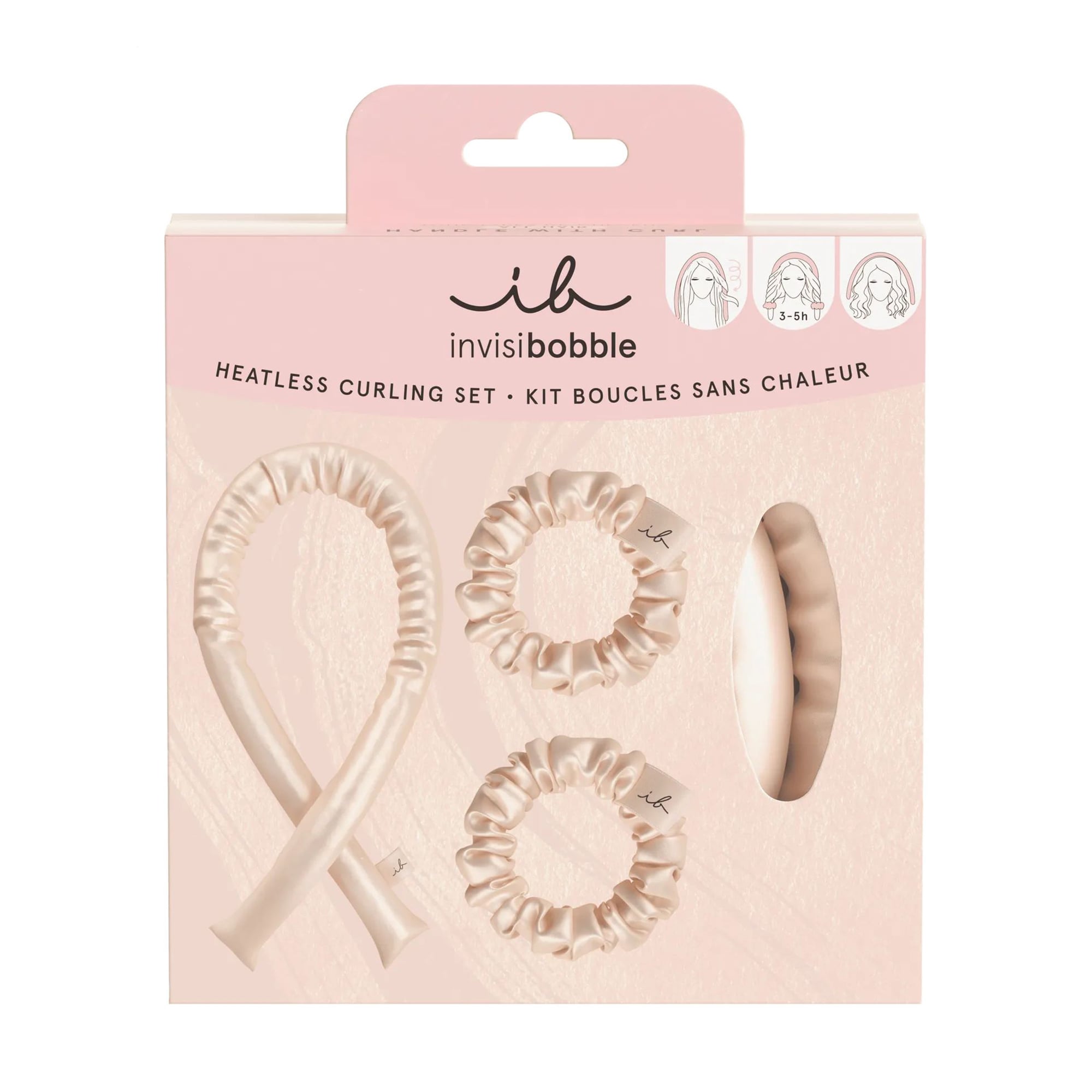 Подарунковий набір для створення локонів Invisibobble Heatless Curling Set (2 резинки та 1 стрічка)